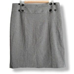 NWOT - DEBENHAMS / Houndstooth Straight Pencil Skirt B&W Sz 18
